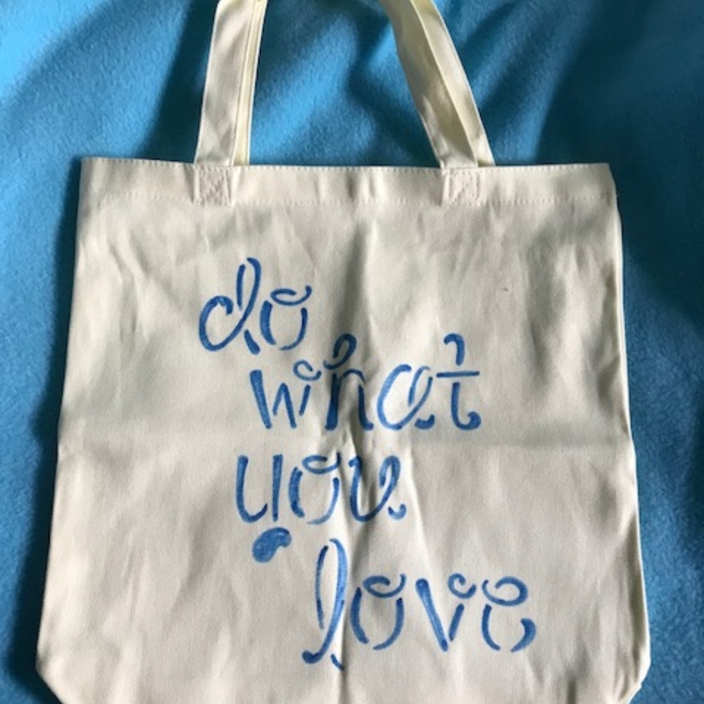 cotton tote bag  ( Do What you Love) - Picture 2 of 3